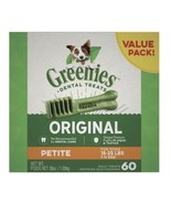 60 Count Petite Dental Dog Treats - 36 oz For Dogs 15-25 Pounds (me) m25 - £71.21 GBP