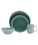 Green Sixteen Piece Ceramic Service For Four Dinnerware Set - $2,803.92 MXN