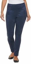 Andrew Marc Women&#39;s Super Soft Stretch Faux Suede Pull On Pants Size: XL, Navy - $39.99