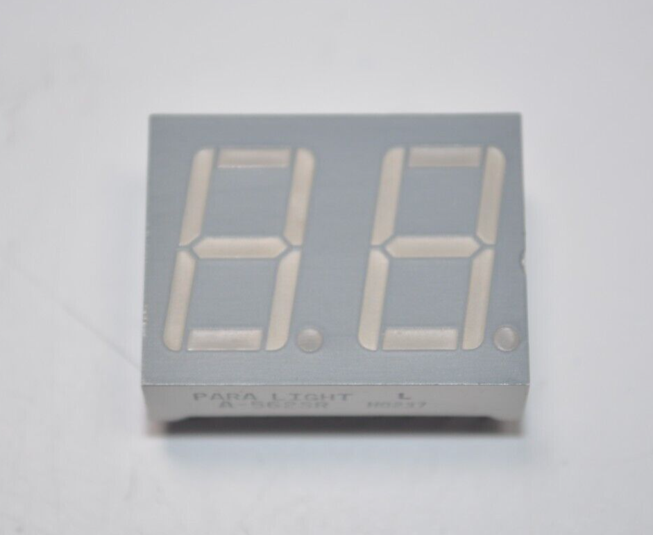 Lot of 20 Para Light Common Anode Super Red 7 Segment Dual Digit Display... - $49.49