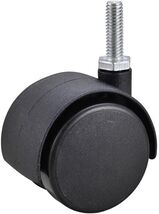 Twin Caster 2&quot; D Swivel Plastic 75 lb Black/Silver - Projex 9733 - €0,85 EUR