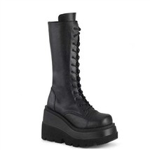 Brand Design Female Wedges High Heels Thigh High Boots Fashion Black Platform Bo - £74.02 GBP