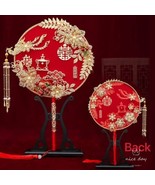 Wedding bridal round fan wedding gift handmade Chinese hand fan ancient ... - £29.84 GBP