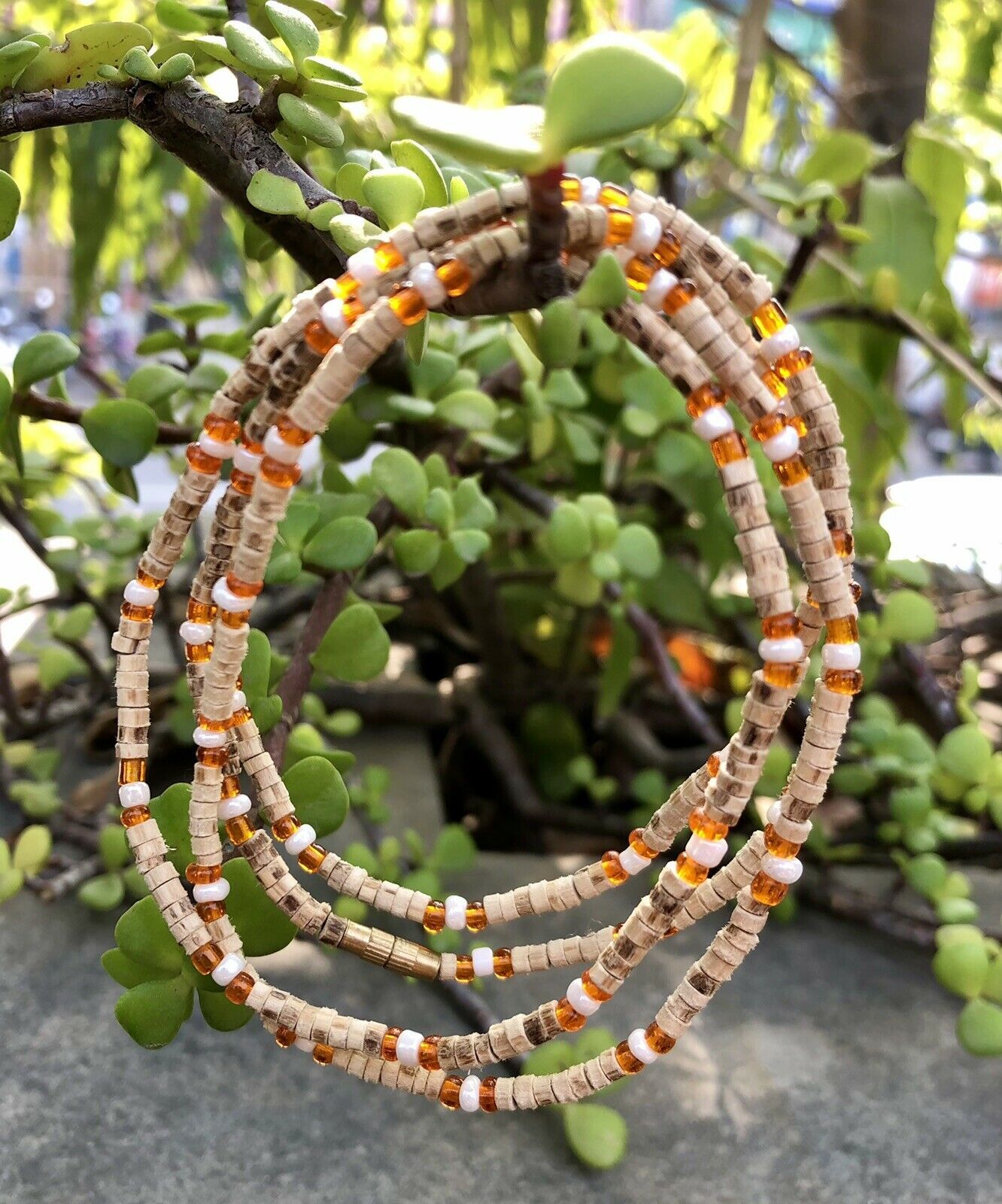 32 pollici TULSI TULASI VAISHNAV ISKCON Mala Kanthi Pure Yoga Perle di... - $9.25