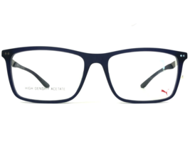 Puma Eyeglasses Frames PU0096O 010 Blue Gray Square Full Rim 56-17-140 - £43.05 GBP