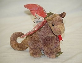 Original 1998 TY Beanie Baby Scorch Dragon w Heart Tag Defect Fuzzy Toy ... - £7.90 GBP