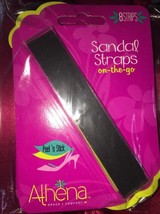 Athena Peel N Stick Sandal Straps On The Go  8 Strips Black NEW - $12.87