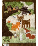 Lambs &amp; Ivy Woodland Tales Crib Blanket – Forest Animals, 32”x42 - $50.65 CAD