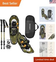 Drifter 21/25/30 Inch Snowshoes &amp; Trekking Poles Bundle for Men, Women, ... - $178.18