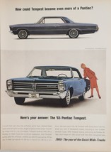 1964 Print Ad The 1965 Pontiac Tempest 2-Door Wide-Track - $21.37