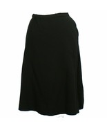 EILEEN FISHER Black Organic Cotton Gauze Lined Gathered A-line Skirt L - €85,82 EUR
