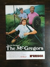 Vintage 1969 McGregor Battle Strip Silken Knit Shirts Full Page Original... - $6.92