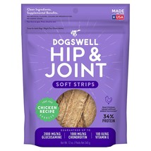 Dogswell Hip &amp; Joint Grain-free Soft Strips Dog Treat Chicken 1ea/12 oz - £21.32 GBP