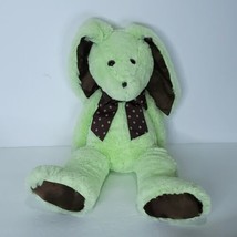 Bunny Rabbit Stuffed Animal Plush Green Mint Chocolate Brown Easter 16"  - $29.69