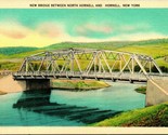 Vtg Linen Postcard Hornell New York NY New Bridge UNP William Jubb &amp; Co - $3.91