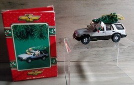 Enesco 1996 Chevy Blazer Treasury of Christmas Ornament Gray Santa SUV Car Truck - £22.27 GBP