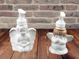 Lot of 2 ceramic angel soap dispenser - $14.86