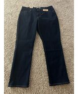 Levis Classic Straight Stretch Jeans Womens Size 18 Blue Dark Wash  Mid ... - €29,87 EUR