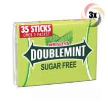 3x Packs Wrigley&#39;s Doublemint Chewing Gum | 35 Sticks Per Pack | Sugar Free - £15.53 GBP