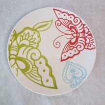 Graphic Garden by Pottery Barn Salad Plate Flowers Scrolls Butterflies Leaves - £6.32 GBP