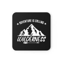 Personalized Cork Backed Coaster w/Adventure is Calling Print, Nature-In... - £10.54 GBP+