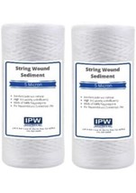 2 Pack 10&quot; x 4.5&quot; String Wound Sediment Water Filter 5 Micron With O-Rings - $19.79