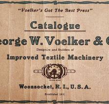 1930s Voelker Textile Machinery Catalogue Cover Advertisement Industrial... - €34,57 EUR