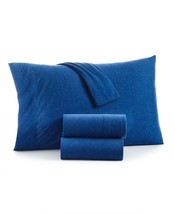 Home Design Jersey 4-Pc. Sheet Set, Full, - Blue Sand - £17.54 GBP