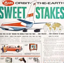 1963 Mars Chocolate Bars TWA Ticket Sweepstakes Advertisement Candy DWII13 - $29.99