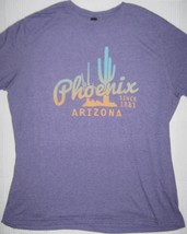 Phoenix Arizona 1888 T-Shirt Heather Purple Skyline Gildan Softstyle Wom... - $14.80
