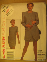 Uncut Pattern 1992 Easy Mc Call Size 8 10 12 Misses Jacket Dress 5685 [Z25] - £3.13 GBP