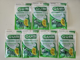 7 Pack GUM Flossers Original Mint Flavor 20/Pack - 140 Total - £18.49 GBP