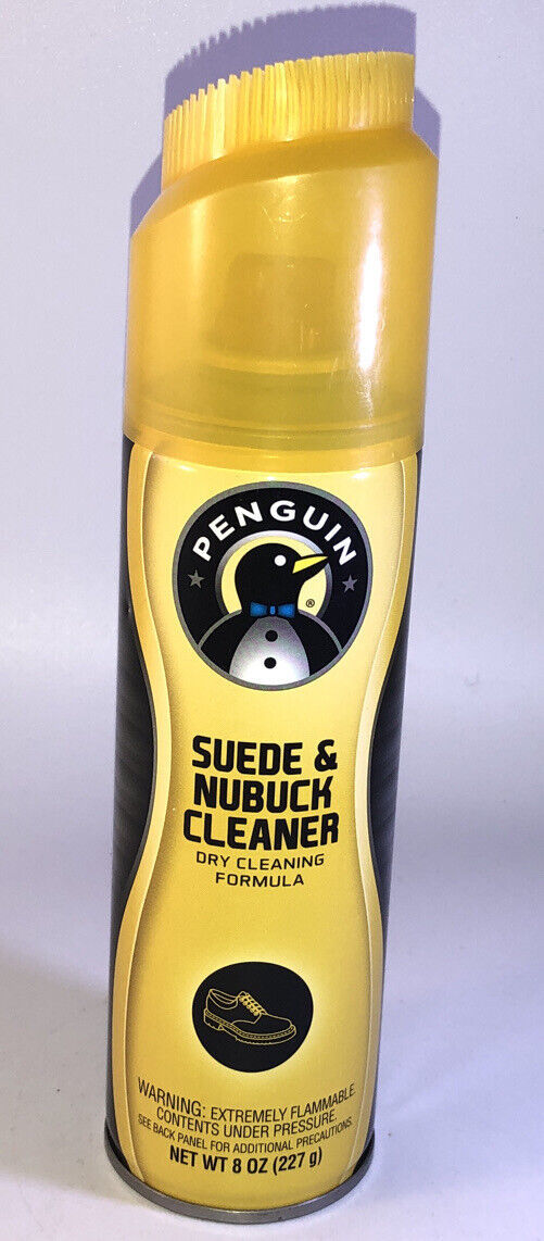 SHIP24H-PENGUIN  8 OZ Suede & Nubuck Cleaner/Dry Cleaning Formula With Brush Cap