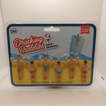 Drinking Buddies Cocktail/Wine Glass Charm Markers (6) SO FUN!Factory Sealed - £8.01 GBP