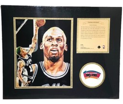 Dennis Rodman San Antonio Spurs 1995 Matted Lithograph Art Print NBA Pho... - £15.95 GBP