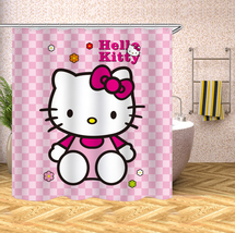 Hello Kitty Waterproof Shower Curtain Set Bathroom Decor Curtain W/Hooks Gift70&quot; - £13.16 GBP+