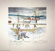 Signed Bower, Hull, Cournoyer, Dionne Litho - Toronto, Chicago, Montreal... - $110.00