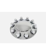 Chrome Pair Front Wheel Covers Hub Axle Semi Plastic ABS 33mm Nut Covers - $26.77