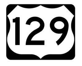 12&quot; us route 129 highway sign road bumper sticker decal usa made - £23.59 GBP