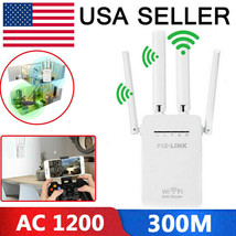 Ac1200 Wifi Repeater Wireless 300M Extender Router Dual Booster Band Gig... - £28.75 GBP