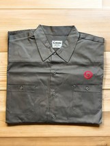 NWT Target Employee Warehouse Grey Button Up Shirt Long Sleeve Men&#39;s 2XL... - $343.32 MXN