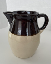 Vintage Pottery Roseville Pitcher USA Brown Cream RRP Co. 6” - $12.59