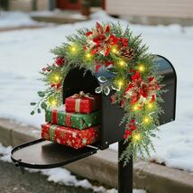 Mailbox Swag Pre-Lit Lighted LED TIMER Outdoor Christmas Holiday Seasona... - $404.45 MXN