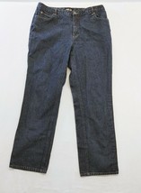 Contrast Women&#39;s Straight Leg Blue Jeans Size 15 Cotton High Rise Denim - $150.76 MXN