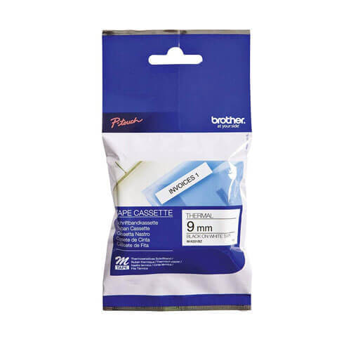 Brother P-touch Tape Label Black on White - 9mmx8m - $27.58