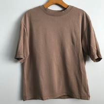 Uniqlo Brown T Shirt S Airism Crew Neck Short Sleeve Short Sleeve Preppy... - £11.16 GBP