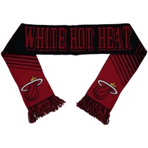 Forever Collectibles Miami Heat Scarf Knit Winter Neck NBA WHITE HOT HEA... - $23.75