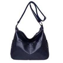Large Capacity Women&#39;s Shoulder Bag Soft PU Leather Solid Color Elegant Ladies M - £35.87 GBP