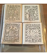 Stampin Up! GIFTED GREETINGS Wooden Rubber Stamp Set - NEW 1998 - £7.02 GBP