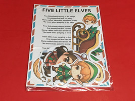 Five Little Elves - Flannel Felt Board Laminated Story And Pieces - £7.56 GBP